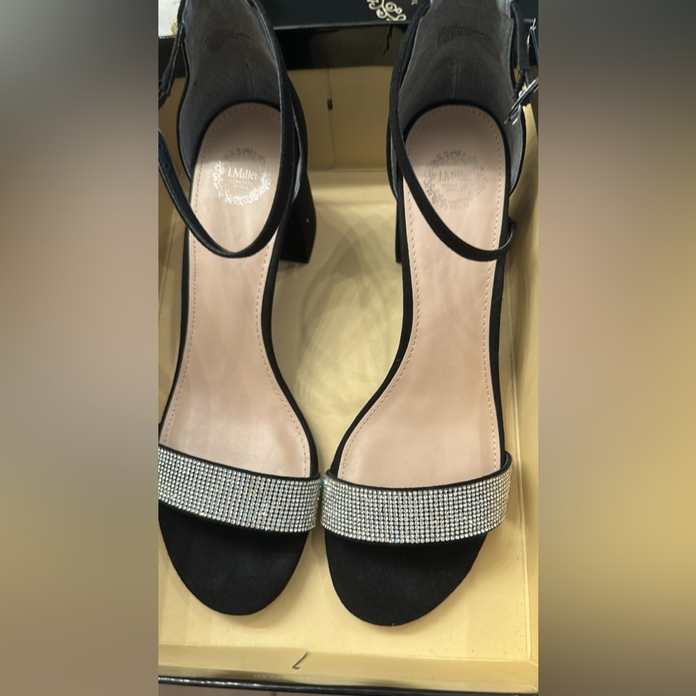 Elegant Black Rhinestone Women's Sandals